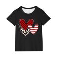 thumbnail image 2 of Rbaofujie Hauts Décontractés pour Filles Col Rond Manches Courtes T-Shirts Tenues de Mode Printemps Été 2025, 2 of 4