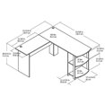 thumbnail image 2 of Dakota L Desk with Bookshelves, White, 2 of 3