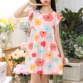 thumbnail image 2 of Robe d'Été pour Fille à Manches à Volants, Décontractée et Fluide, Robe Tunique Évasée à Motif Floral, Robe Chemise, Robe d'Été 3-15 Ans, 2 of 6