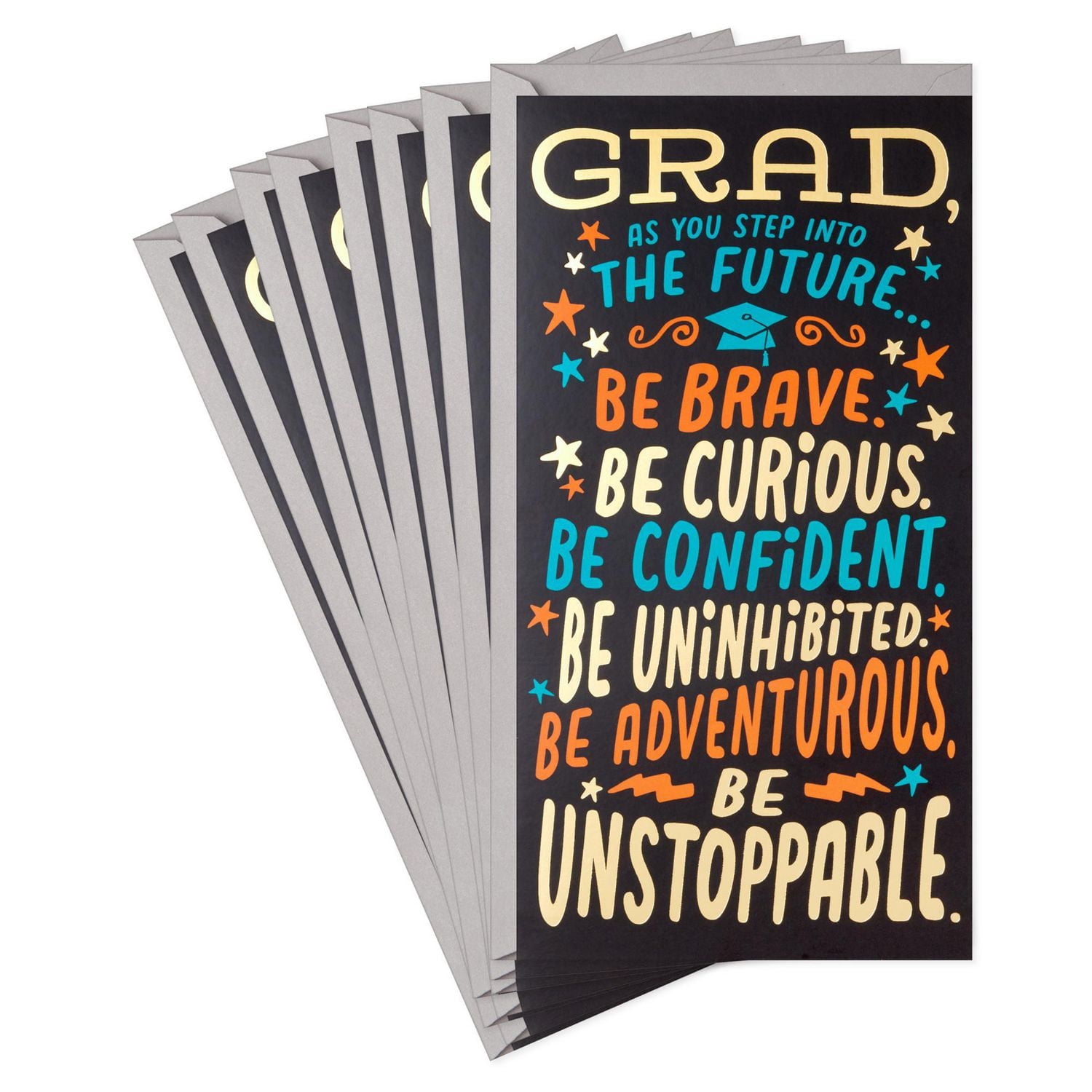 Cartes de la Remise des diplômes, pour carte-cadeau ou argent, Hallmark « Be Unstoppable »(8 cartes et enveloppes)