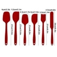 thumbnail image 4 of Lot de 6 Spatules - Ustensiles de Cuisine, Raclettes en Caoutchouc Résistant à la Chaleur, Silicone de Qualité Alimentaire, Outils De, Rouge, JKODE, 4 of 6