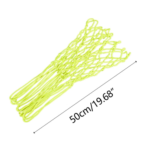 Luminous Basketball Net Outdoor, Replacement Hoop Net with 12 Loops, Nylon Fluorescent Night Net for Basketball Stand, 45cm or 50cm