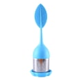 thumbnail image 2 of Oleegame 2 Pcs Infuseur à Thé pour Rangement de Produits, Poignée en Silicone Passoire en Acier Inoxydable avec Plateau d'Égouttement Bleu, 2 of 4
