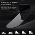 thumbnail image 3 of 6 Pcs Floating Shoe Display, Levitating Acrylic Clear Wall Mounted Shoe Rack Sneaker Display Shelves Space Saving Shoe Organizer Holder For Sneaker Collection, 7.9in Length, 3 of 8