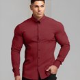 thumbnail image 3 of Chemises Habillées pour Hommes Coupe Ajustée Manches Longues Boutonnées - Matériau Polyester Spandex, Extensible 4 Directions, Résistant aux Plis, 3 of 4