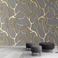 thumbnail image 1 of Papier Peint 3D Feuilles d'Arbre Dorées SKU# WAL0243, 1 of 1