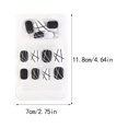 thumbnail image 2 of ziyahi False Nail Wearable Perfect Matching Simple to Wear No Irritating Odor Fake Fingernail Breathable Press Type Adjustable Paster Type 16 Type 14 F741 1Set, 2 of 6