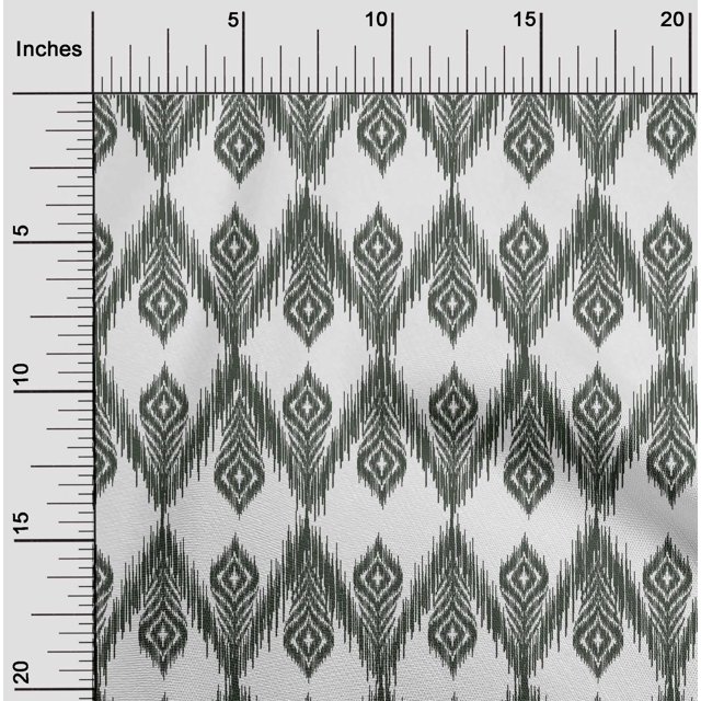 oneOone Tissu Polyester Lycra Chevron Imprimé Ikat Tissu BTY 56 Pouces de Large