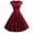 Wine, variant on TIMIFIS Women Short Sleeve 1950s Retro Vintage Cocktail Party Swings Dress Polka Audrey Dress Casual Sundress A-Line Work Dress Wedding Guest Dresses ummer
