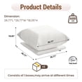 thumbnail image 2 of The Magic Home Convertible Modular L-Shaped Chenille Sectional Sofa, Beige, 2 of 12