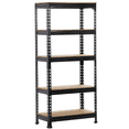 thumbnail image 1 of Yaheetech 5 Tiers Storage Shelf Metal Frame Organizer Rack 330LB Capacity for Each Tier, Black, 1 of 8