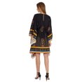 thumbnail image 4 of Bimba Printed Caftan Gown Maxi Robe Dress For Women Beachwear Short Swimsuit Cover Up, 4 of 7