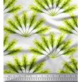 thumbnail image 1 of Soimoi Popeline de Coton Verte Tissu Décor Feuilles de Pin Imprimé au Mètre 56 Pouces de Large, 1 of 3