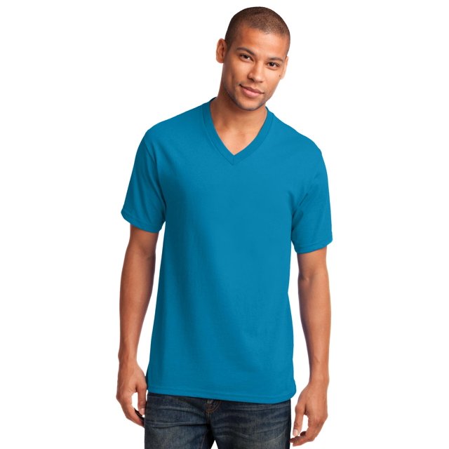 T-shirt à Col en V 100 % Coton 54 Oz