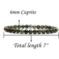 thumbnail image 2 of Angelstones Bracelet Extensible Unisexe en Cuprite Naturelle avec Perles Rondes de 6 mm, 2 of 4