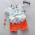 thumbnail image 2 of MIASHUI Toddler Boy Cotton Summer Short Sleeve T-Shirt and Short Set,Green,6-12 Months, 2 of 9