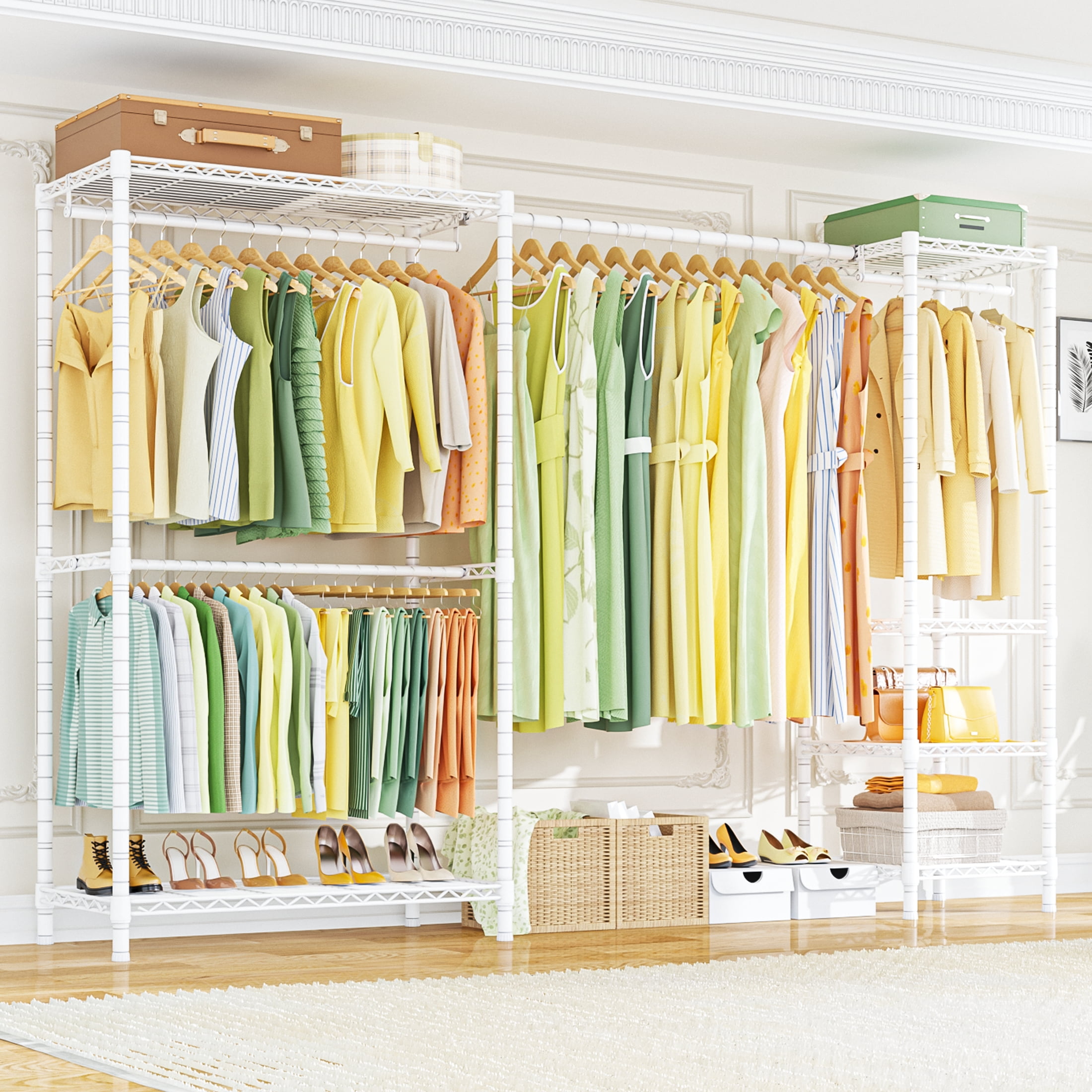Laundry Rack Game Ulif E10 Clothes Rack(With Stretchable Hanger Rod)Freestanding Clothing ...