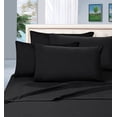 thumbnail image 1 of Mocassi ®1500 Thread Count Brushed Microfiber Prestige Collection Luxury Bed Sheets Set, California King, Black, 1 of 2