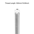 thumbnail image 2 of Fully Threaded Rod M6 x 500mm 1mm Thread Pitch 304 Stainless Steel Right Hand Threaded Rods Bar Studs 6 Pack, 2 of 6