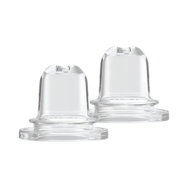 Dr. Brown's Jalons Options + Becs Verseurs pour Bouteilles Options Standard/étroites +, Lot de 2, Montrant Deux Transparents, Becs Verseurs Souples 100 % silicone avec Embouts Arrondis et Larges bases, Conçus pour une transition Facile de la Bouteille à la Tasse avec des Bouteilles Options+ Étroites de 4 Oz et 8 Oz, Va au Lave-Vaisselle et au Stérilisateur.