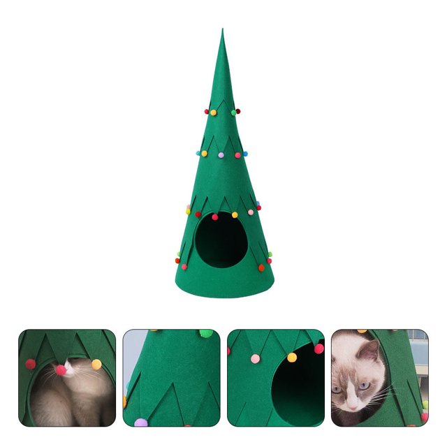 Minkissy 1 Pc Detachable Cat Nest for Warm Sleeping in Green