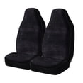 thumbnail image 2 of AUTO DRIVE 2-PIECE Black Fur Seat Covers, 2 of 9