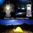 thumbnail image 4 of TIELUTT Portable Solar Outdoor Camping Fans Light with Mini Strong Lighting Flashlight 2024 Battery Operated Lamp Cold Weather Camping Gear Camping Stuff for to Cook Fuel Rechargeable Lights for Home, 4 of 7