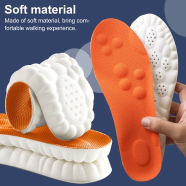 Semelles en Mousse Mémoire pour Femmes et Hommes, Découpées pour s'Adapter, Semelles Nuage, Inserts Respirants avec Soutien de la Voûte Plantaire, Absorbant les Chocs, Chaussures de Marche Confortables pour Espadrilles
