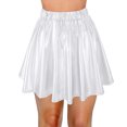 thumbnail image 2 of B91xZ Jupes Midi pour Femmes Vintage Ligne A Imprimée Plissée Évasée, Blanc m, 2 of 3