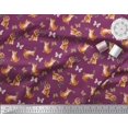 thumbnail image 3 of Soimoi Pink Cotton Cambric Fabric Insect & Cat Animal Print Fabric by The Yard 42 Inch Wide, 3 of 3