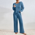 thumbnail image 2 of cfhntfmh Womens Pajama Sets Pajamas Spring Fall Long Sleeve Lounge Set with Long Pants Two Piece Soft Pjs Outfits, 2 of 7