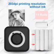 Label printer,With 11 Paper With Ios Android Printer Printer Support 57mm Compatible With Printer Portable Printer 11 Paper Rolls Compatible With Ios Paper Rolls 57mm All-in-one Saante Huiop