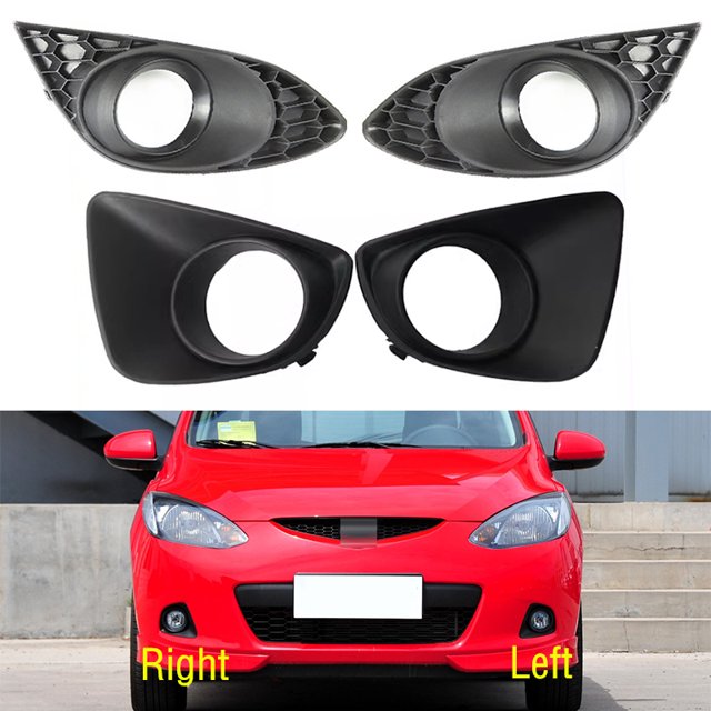 For Mazda 2 Demio 2008 2009 2010 2011 Car Fog Light Lamp Frame Cover Grille Foglight Foglamp Trim Lid Bezel Shell Hood Cap