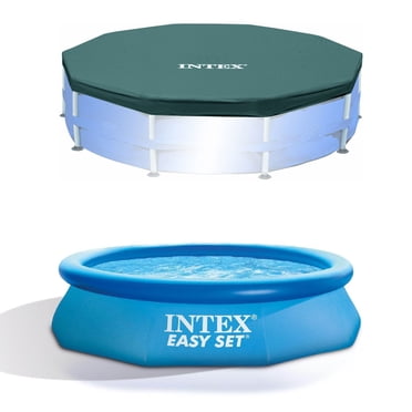 Intex Housse de Piscine Ronde 10 Pieds et Easy Set Housse de Piscine Gonflable 10 Pieds x 30 Po