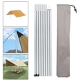 thumbnail image 3 of 8 Section Adjustable Tarp Poles Camping Canopy Pole Outdoor Gray White, 3 of 8