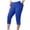 Blue, variant on BLVB Women's Plus Size Capri Leggings Lightweight Soft Crop Leggings Basic Capris Yoga Pants High Waisted Pull on Dressy Casual Tights