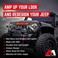 thumbnail image 3 of AMERICAN MODIFIED Grille Gladiateur avec Lumières Rouges pour 07-18 Jeep Wrangler JK, 3 of 7
