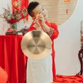 thumbnail image 2 of MasteelfCA Traditional Percussion Instrument Chinese Gong Hand Gong with Hammer (Golden), 2 of 7