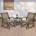 thumbnail image 4 of Patiojoy Fauteuil Berçant Simple d'Extérieur, Chaise Berçante de Détente avec Accoudoirs, Brun, 4 of 8