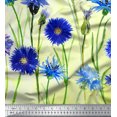 thumbnail image 3 of oneOone Silk Tabby Fabric Leaves & Flower Panel Print Fabric BTY 42 Inch Wide, 3 of 3