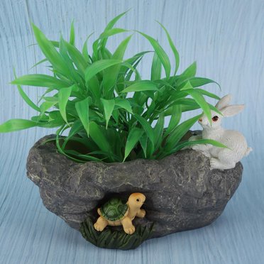 Pot de Succulentes de Bureau, Conteneur de Plantes, Matériau en Résine Pot de Plantes Succulentes pour Bureau Intérieur