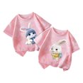 thumbnail image 1 of Jamicy Chandails de Bain pour Filles Cadeau pour Enfants Hauts Mignons pour Filles 2 Pcs T-Shirts d'Été à Manches Courtes T-Shirts Graphiques Mode T-Shirt à Col Rond, 1 of 3