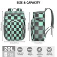 thumbnail image 3 of Vintage Checkered Cooler Backpack - 20L Insulated Soft Cooler Bag with Long-Lasting Cold Retention for Camping, 3 of 5