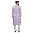 thumbnail image 3 of Atasi Long Sleeve Kurta Printed Button Down Asymmetric Designer Kurta For Boys, 3 of 5