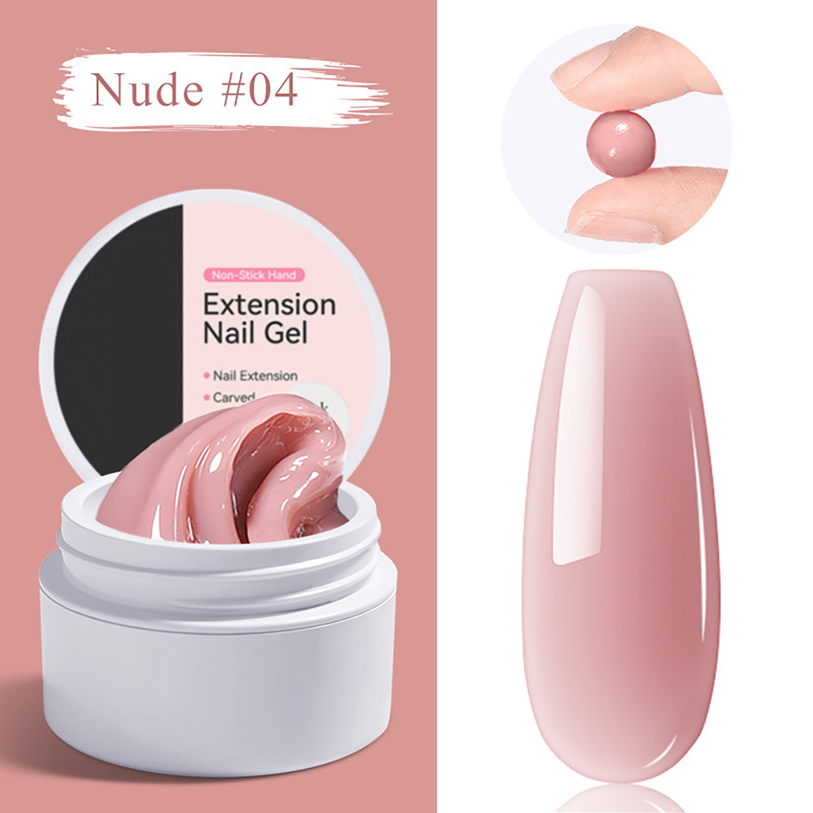 LPSSTORE Nail Extension Gel Non Sticky Nail Extension Gel Kit Sculptable & Carvable Odorless /LED Extendable Gel for Acrylic Nails DIY Home Manicure