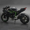 thumbnail image 3 of 2X 1:12 H2 R Motorcycle Alloy Model Toy Black Ninja H2R Motorbike Detachable Collection Black, 3 of 7