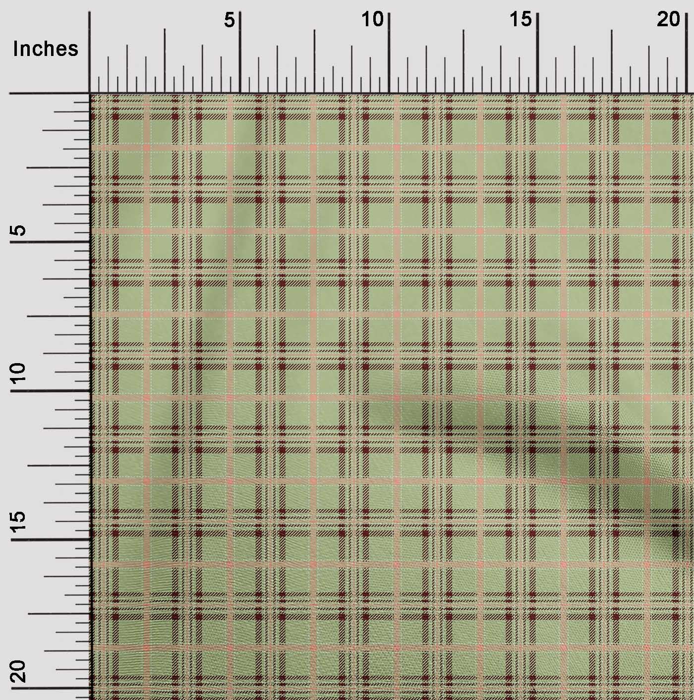 oneOone Silk Tabby Fabric Tartan Check Print Fabric By Yard 42 Inch Wide