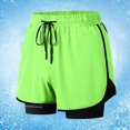 thumbnail image 1 of Styesk Mens Shorts Men Large Size Solid Color Casual Fashion Loose Sports Three-quarter Pants Drawstring Pockets Double Layer Exercise Shorts Pants, 1 of 6