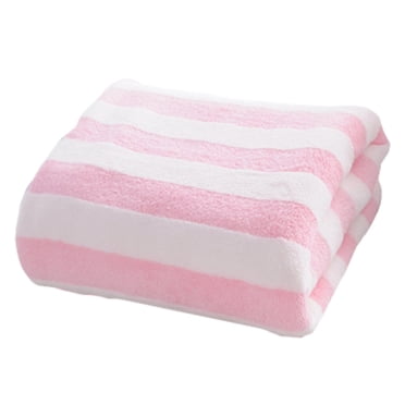 Staron Serviettes 76x34cm pour Salle de Bain (Rose), Grandes Serviettes de Bain Super Douces et Absorbantes, Serviettes de Douche Rayées Idéales pour la Maison l'Hôtel le Gym le Voyage