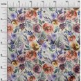 thumbnail image 3 of oneOone Polyester Spandex Orange Fabric Florals Craft Projects Decor Fabric Printed By The Yard 56 Inch Wide-VF, 3 of 4